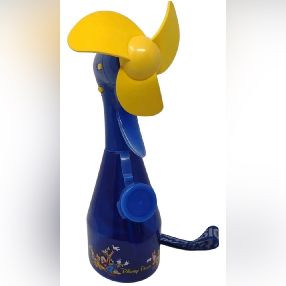 Disney Parks Misting Fan Spray Water Bottle w/Lanyard EUC